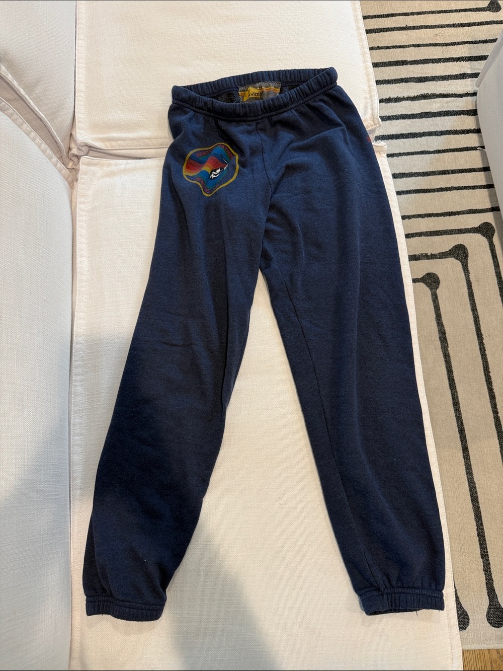 Women’s Navy Aviator Natuon Sweatpants with Rainbow Patch -